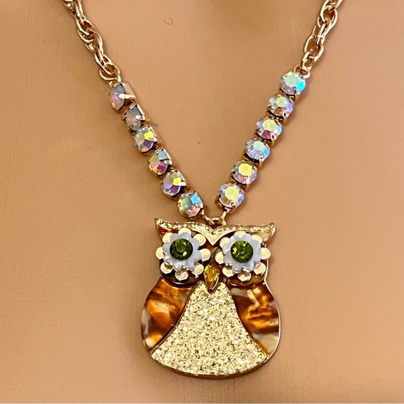 New Betsey Johnson owl necklace - Picture 8 of 14